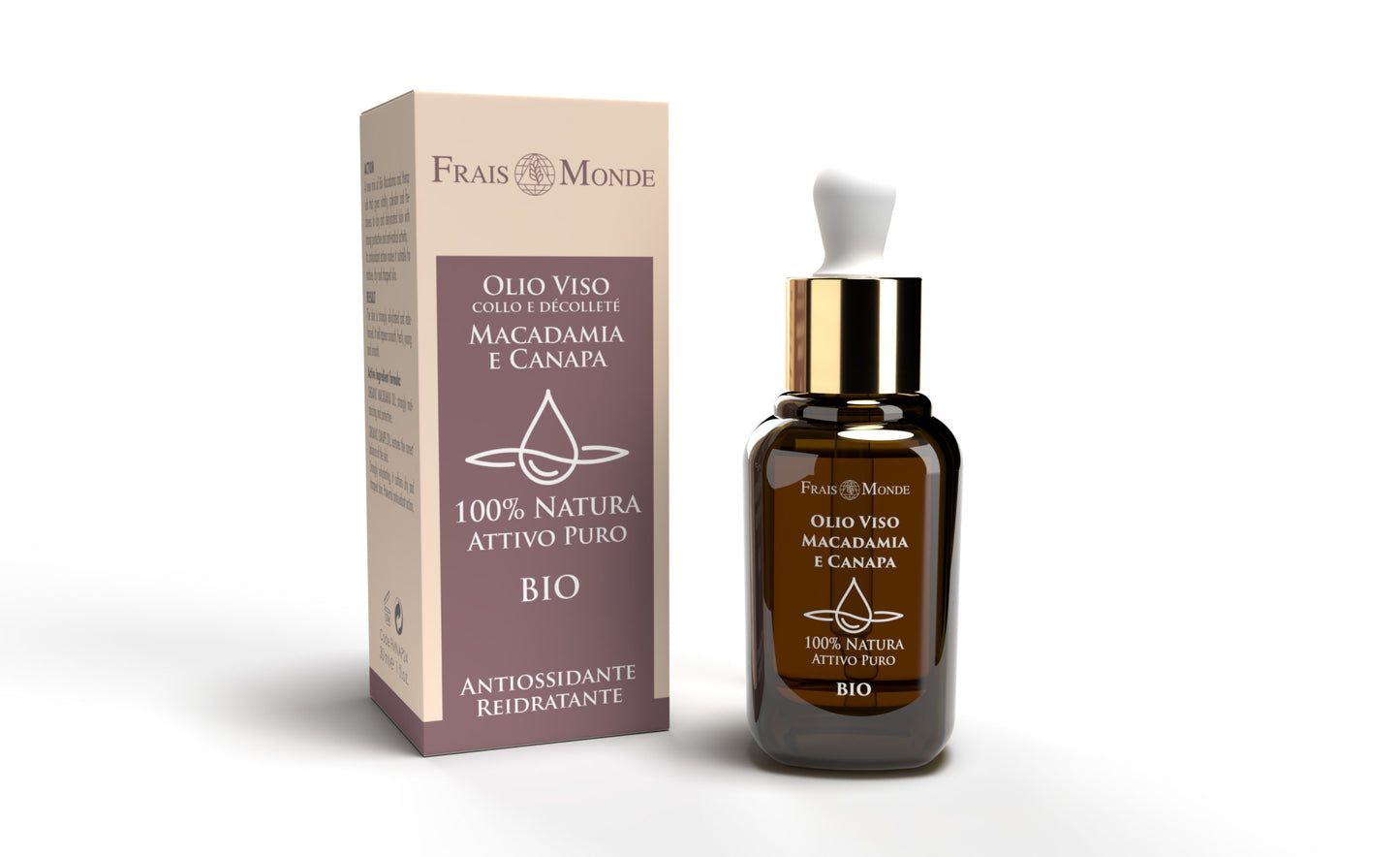 100% Natura Attivo Puro – Olio Viso Macadamia E Canapa